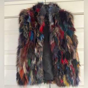 Adrienne Landau genuine fur vest